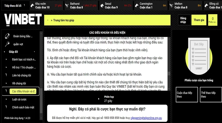 Cookie chính sách bảo mật Vinbet