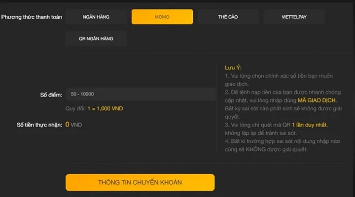 Hướng dẫn nạp tiền Vinbet với các phương thức được hỗ trợ 